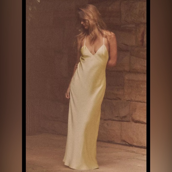 Zara satin midi dress with STRAPPY back - Picture 1 of 6